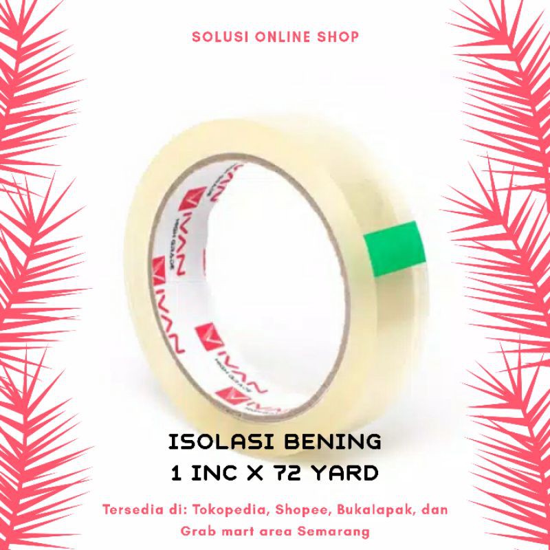 isolasi bening 1 inch selotip solasi 1/2 inchi isolasi 1 inc