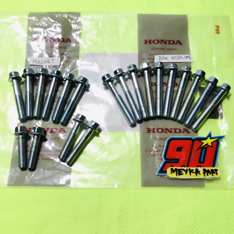 Baut Blok Mesin kanan kiri Supra X 125 Karisma Kirana Supra X125 Wave 125 SATU SET assy
