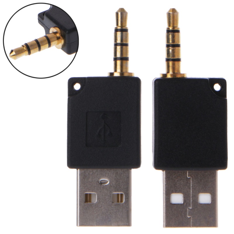 Gro Adapter Auxiliary 3.5mm Ke USB 2.0 Male Aux Untuk Apple Shuffle 1st 2