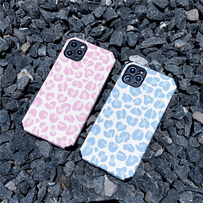 Luxury Leopard Leather shockproof Case iPhone 11 12 Pro max 7plus 8plus X XS MAX XR Brand Soft Casing Cover