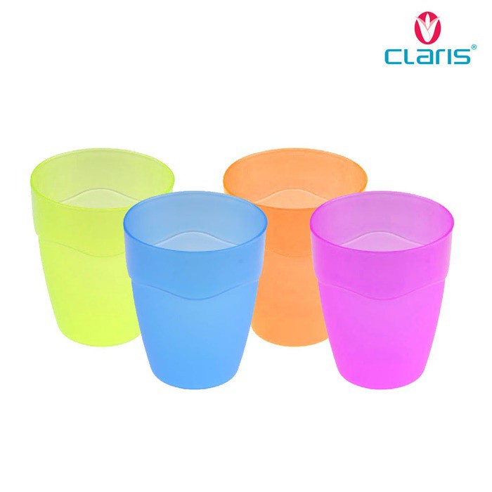 Gelas Plastik Tempat Air Minum Gelas Tea Kopi Serbaguna Drink Water 300ml Glass Wave Super Food Grade BPA Free