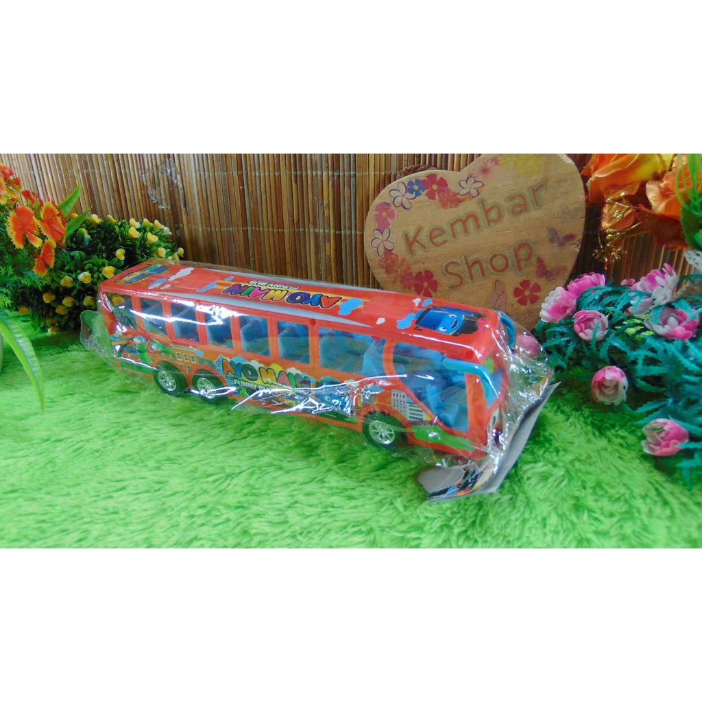 33-02499L [ADA LAMPU KEDIP WARNA WARNI] Mainan Bis Tayo Ayo Main Funny Bus Warna Random Murah Meriah