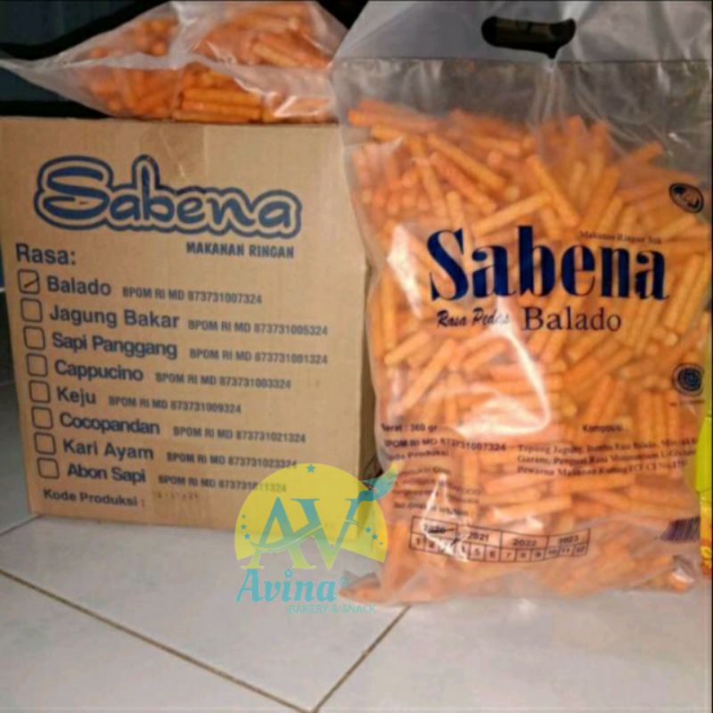 JUAL SABENA SNACK PEDAS ENAK MURAH | GROSIR SABENA | AGEN SNACK | avinabakery&snack