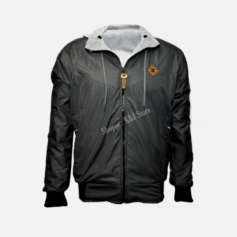 JAKET BOLAK BALIK 2IN1 / JAKET MOTOR / BB / PARASUT / PRIA WANITA / DISTRO-ABU TUA