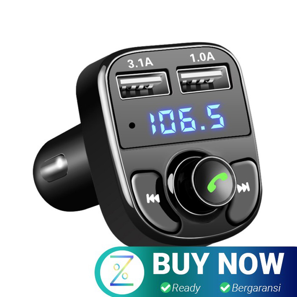 Bluetooth Audio Receiver FM Transmitter Handsfree with USB Car Charger