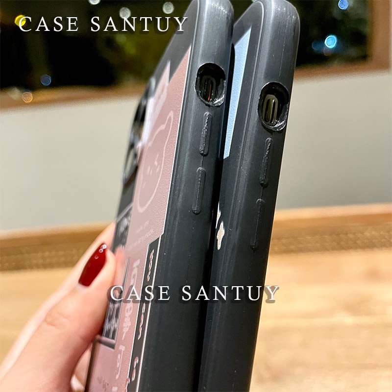 Case Casing Bear Vivo Y93 Y91C Y91 Y95 T1-5G Y75 5G Y55 5G Y21 2021 Y21T Y21A Y22 Y33S Y21S 4G Y33T Y15S 2021 Y15A Y51 2020 Y51A Y31 2021 4G Y51S Y53S 4G Square Edge Phone Case Cover