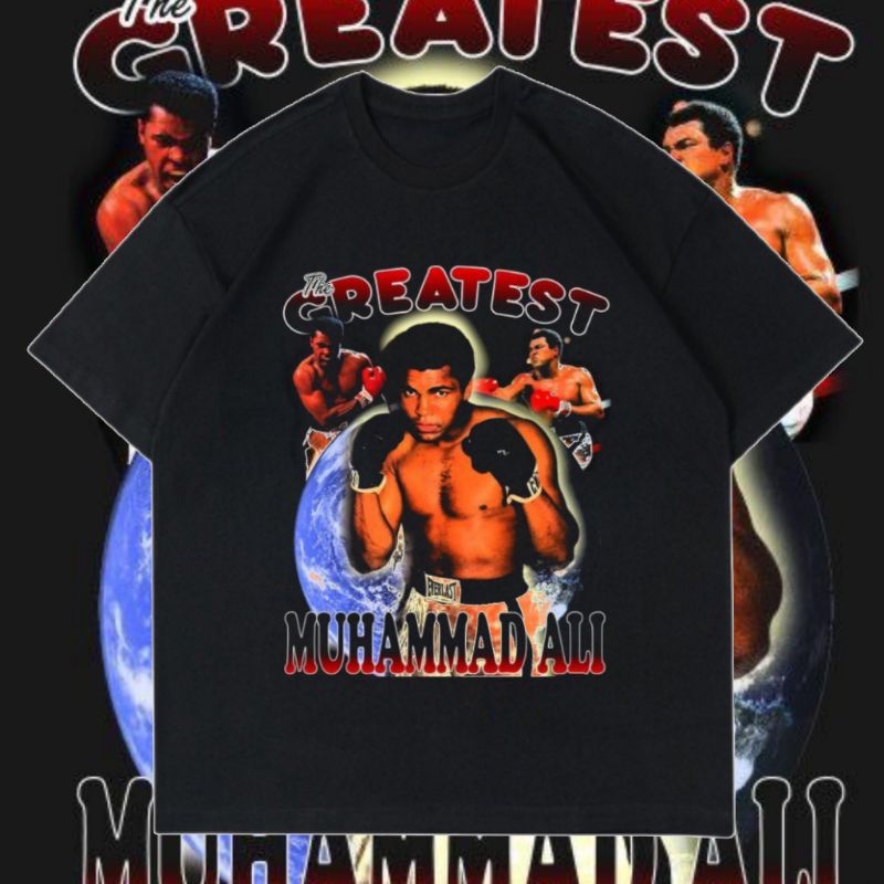 KAOS MUHAMMAD ALI | THE GREATEST | BOXING | BAJU | T SHIRT | BOOTLEG | VINTAGE | OVERSIZE | HOMAGE T