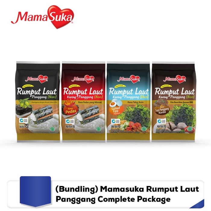 

Instant-Camilan- Bundling Mamasuka Rumput Laut Panggang Complete Package (Original 1 -Camilan-