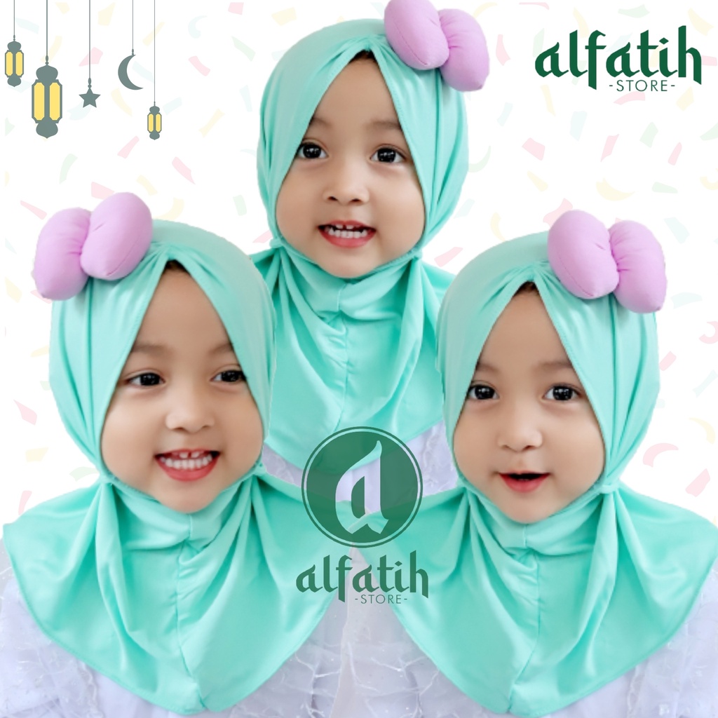 ALFATIH STORE / Jilbab Anak Lubna Kids Minie Samping / Hijab Anak Murah /HIJAB ANAK / HIJAB BAYI COD / Kerudung Anak Jilbab Hijab Anak Bayi Perempuan / pastan baby / hijab anak / Jilbab Anak bayi Usia 0-3 Tahun Bahan Jersey Premium Nyaman Di Pakai