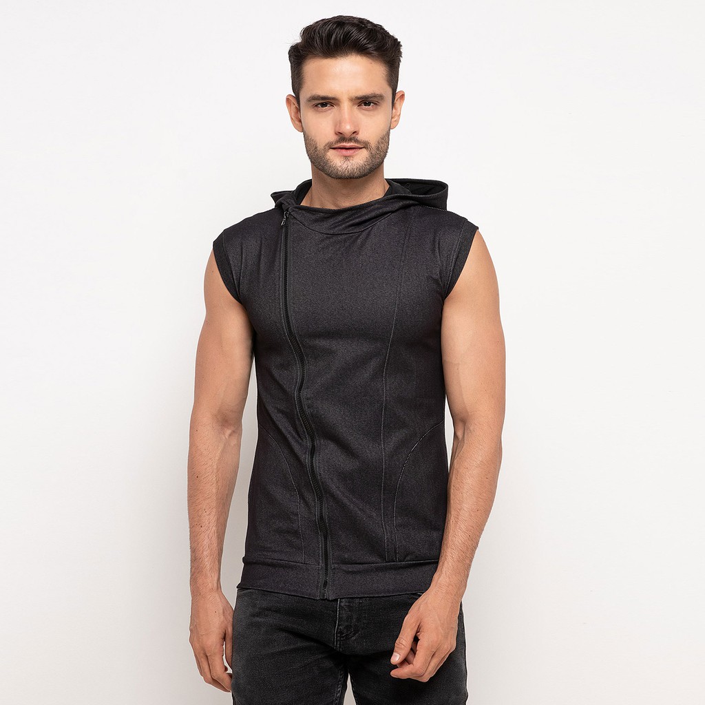 FLEXZONE Sleeveless Hoodie Jacket Gym Fitness Sport Asyms Series FVS-005HT
