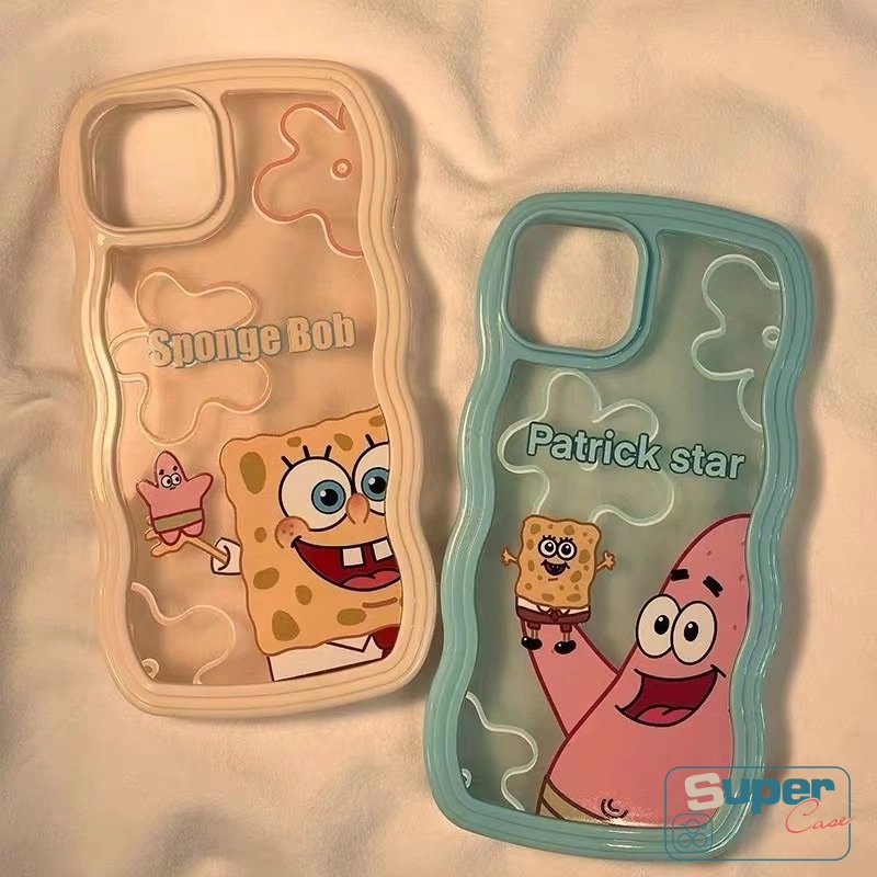 Wavy Edge Case Redmi9 12C 9T 9A 9C Nfc10 10A Redmi Note10 Note9 Note8 Note11 Note10 Pro Max Plus Note 10s Note 11s Shockproof Kartun SpongeBob Patrick Star Soft TPU Cover