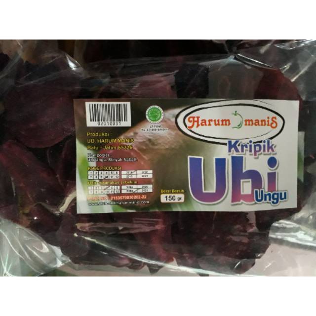 Jual Keripik Kripik Ubi Ungu Telo Ungu Harum Manis Camilan Cemilan