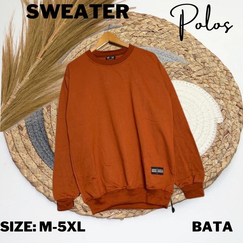 Sweater Crewneck Sweatshirt Polos SIZE M - XXL Cowok Cewek / Pria Wanita Original WOC