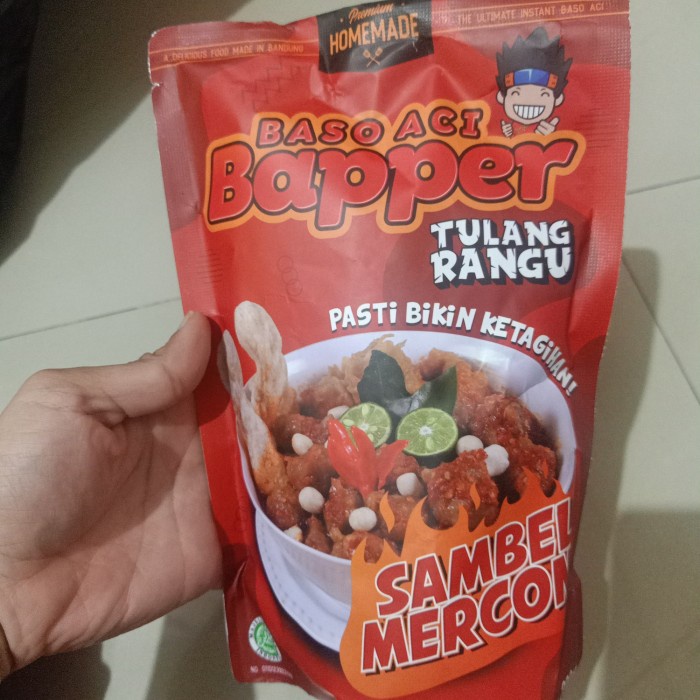 

Instant-Camilan- Baso Aci Bapper Tulang Rangu - Sambel Mercon -Camilan-Instant.