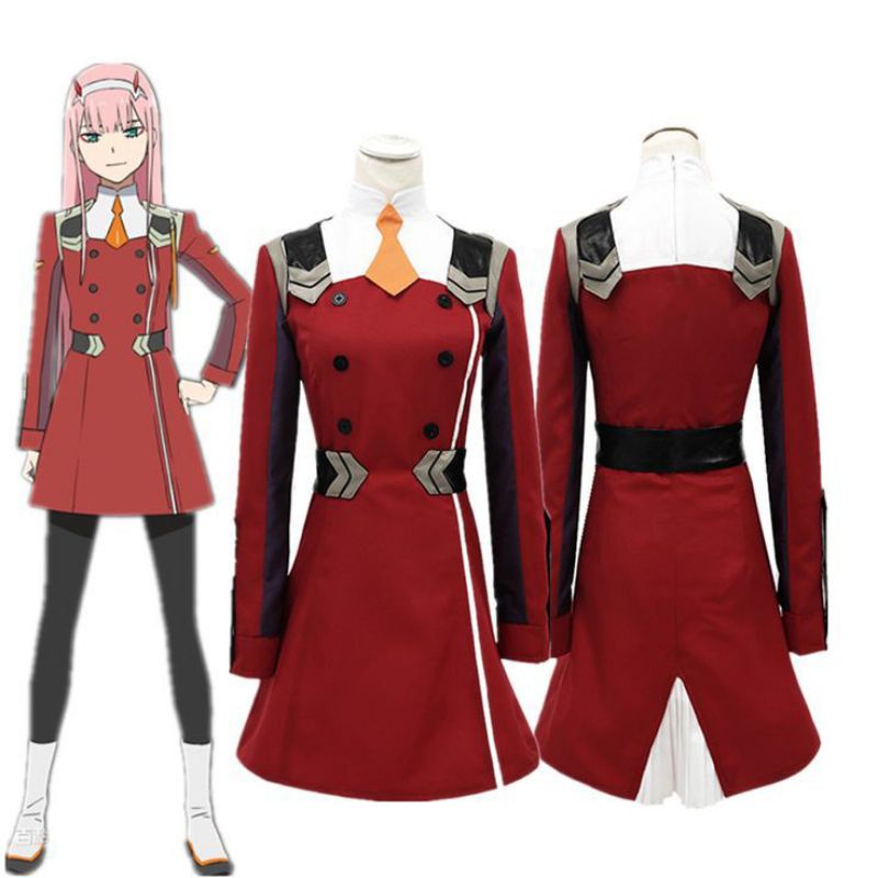 [Fullset] Darling in the frankk Zero Two Cosplay Costume Anime Female