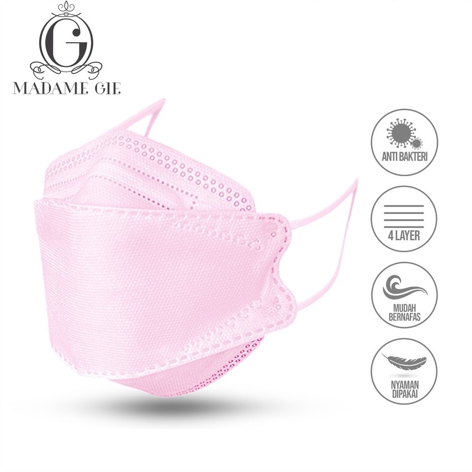 DOMMO - D6060 Madame Gie Masker Protect You KF94 Mask - Masker Isi 10 Pcs