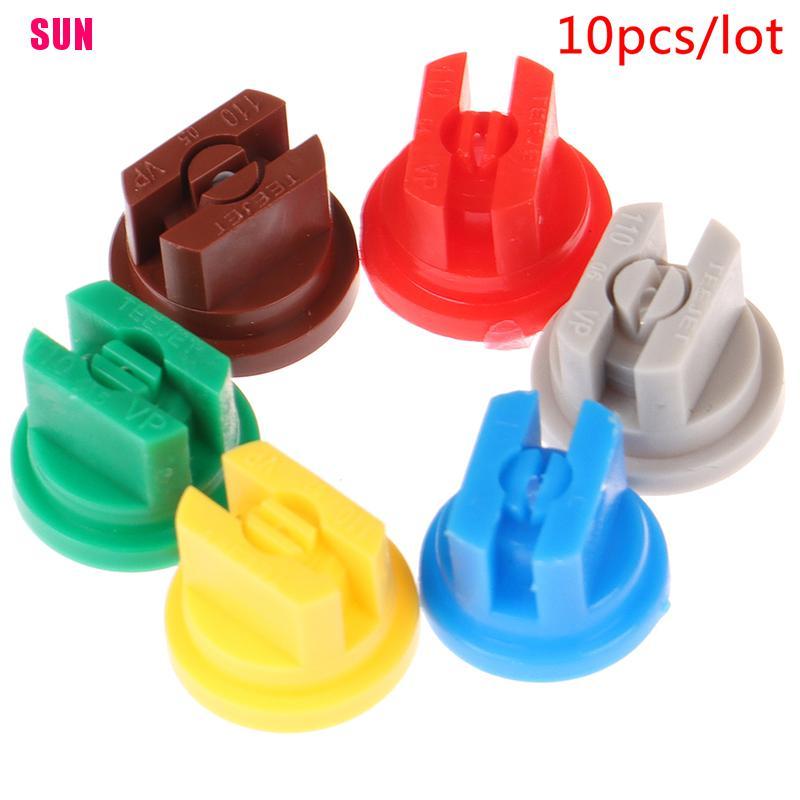 (Bf) 10pcs Nozzle Sprayer Knapsack Bentuk Kipas Untuk Irigasi Taman