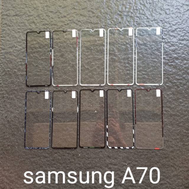 Tempered glass Samsung A70 motif karakter anti gores kaca screen guard