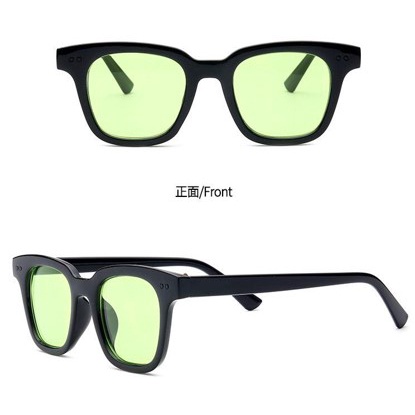 PL-WW004  Kacamata Pria/Wanita Sunglasses Korean Fashion Small Candy Color KM02a-PL-WW004-Black/Green