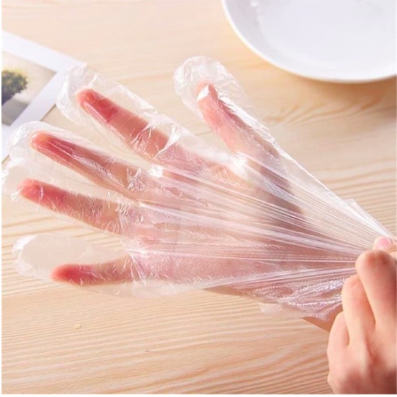 Sarung Tangan Plastik Isi 100 Pcs Disposable Gloves 100Pcs Sarung Tangan Sekali Pakai