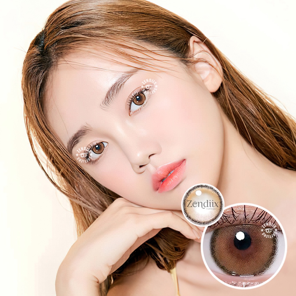 Softlens I-DOL ROZE Warna PUMPKIN 14.5mm Normal Minus