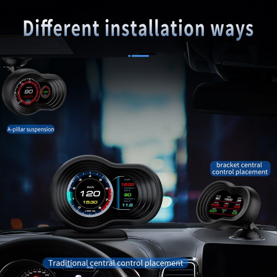 Head Up Display Digital Bluetooth HUD OBD2 GPS Navigator F9