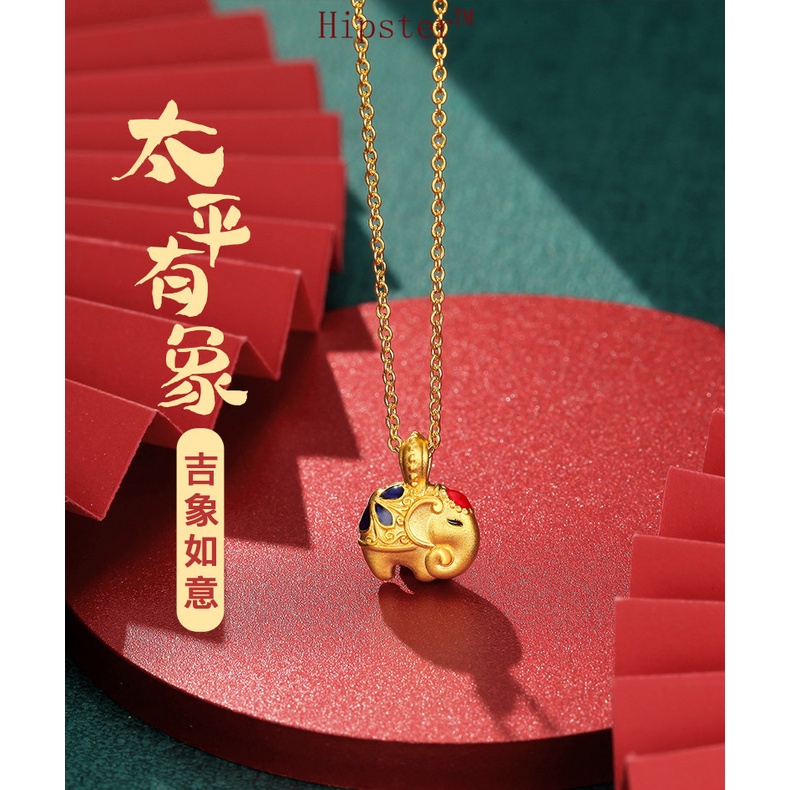 Gold Necklace Pendant Enamel 3D