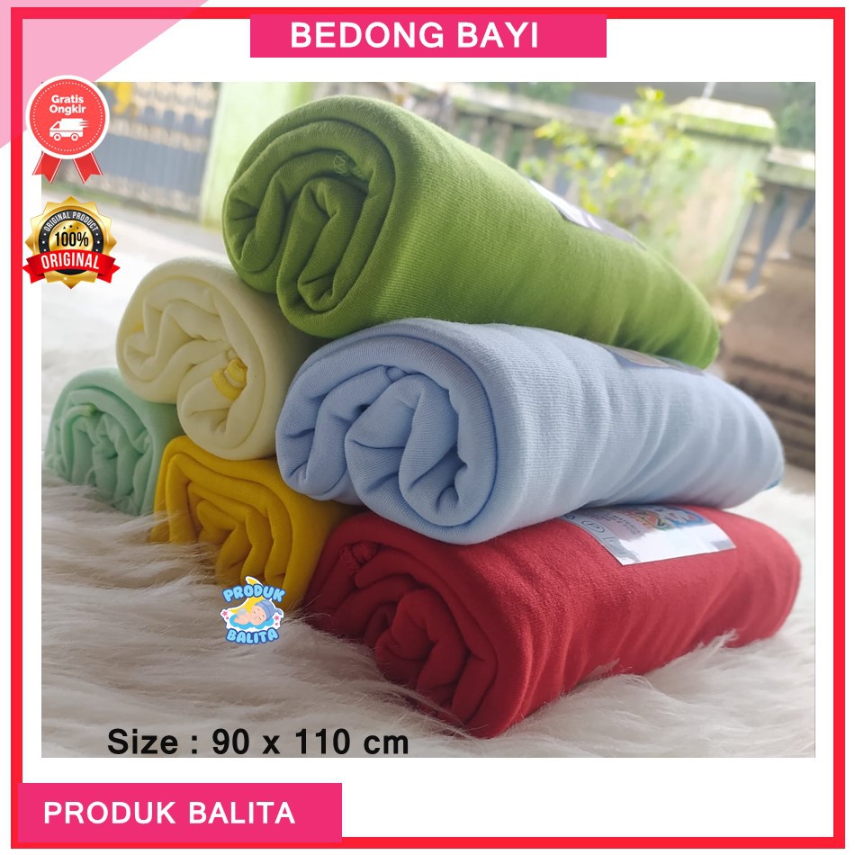 Bedong Bayi Polos Isi 3 pcs / Bedong Bayi Rainbow