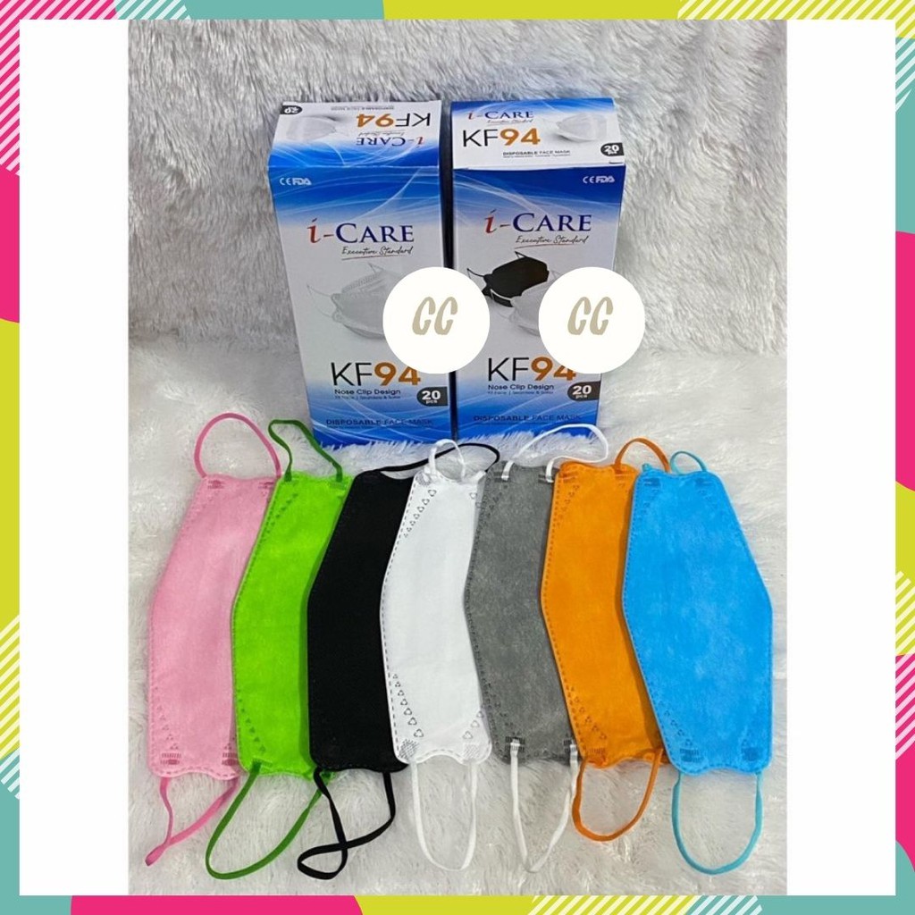 Jual KF94 Masker Earloop 4ply KF94 Hijab Medical Grade I Care 3D Face ...