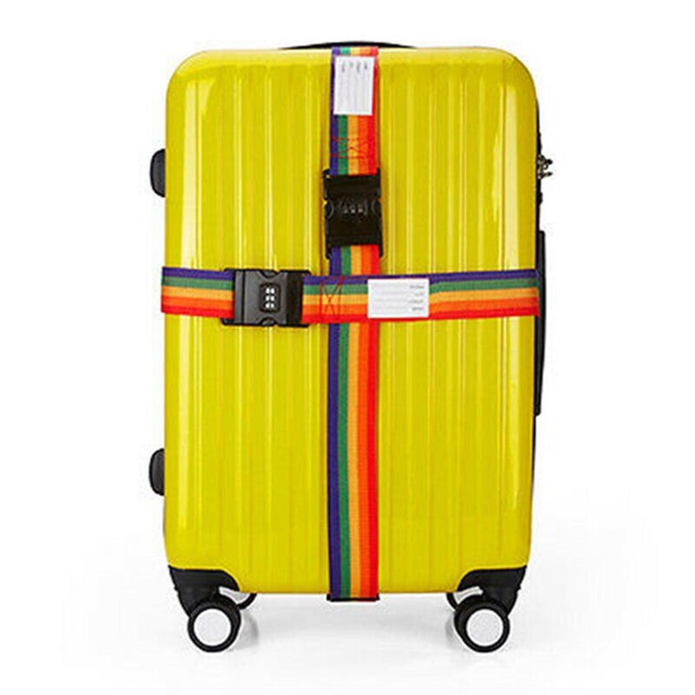 IMPORT Belt Rainbow Luggage Kunci Tali Gembok Sabuk Koper