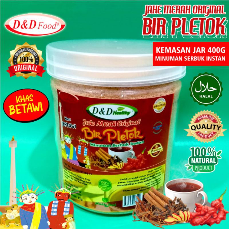 

Bir Pletok Jahe Merah Original Kemasan Jar 400g