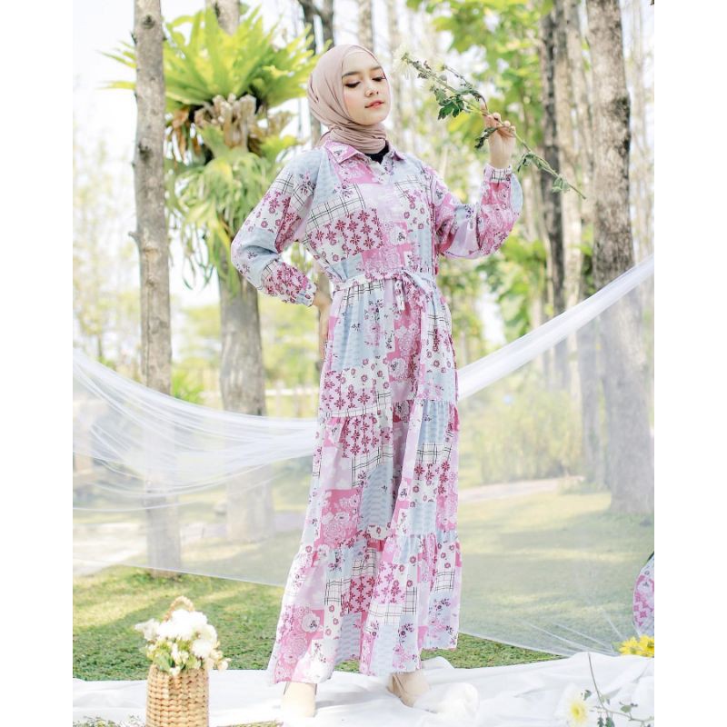 azhara dress / wollpeach / wolpeach / gamis / motif