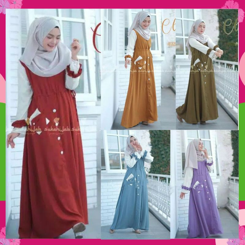 GAMIS REMAJA CLARA Dress Muslim Wanita Gamis Casual Terbaru