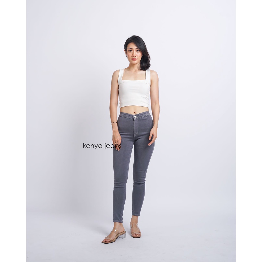 7C-G CELANA JEANS HIGHWAIST PREMIUM /PINGGANG TINGGI JEANS /STREACH JEANS /HW JEANS /ABU - ABU /27 - 30