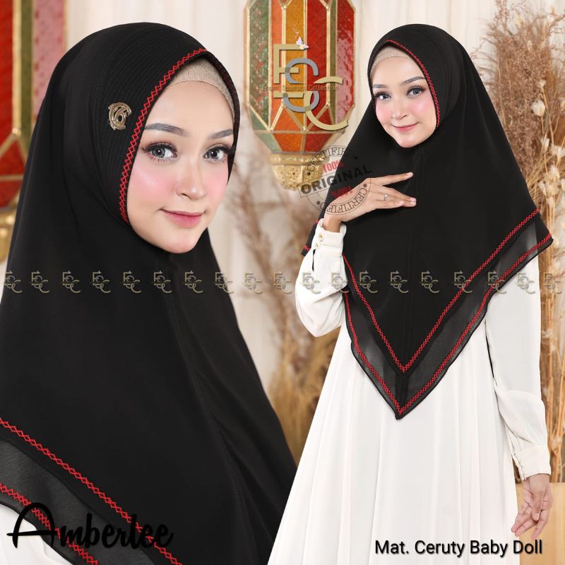 (ORI) BERGO KHIMAR CERUTY BABYDOLL AMBERLEE BY 6 SAUDARA