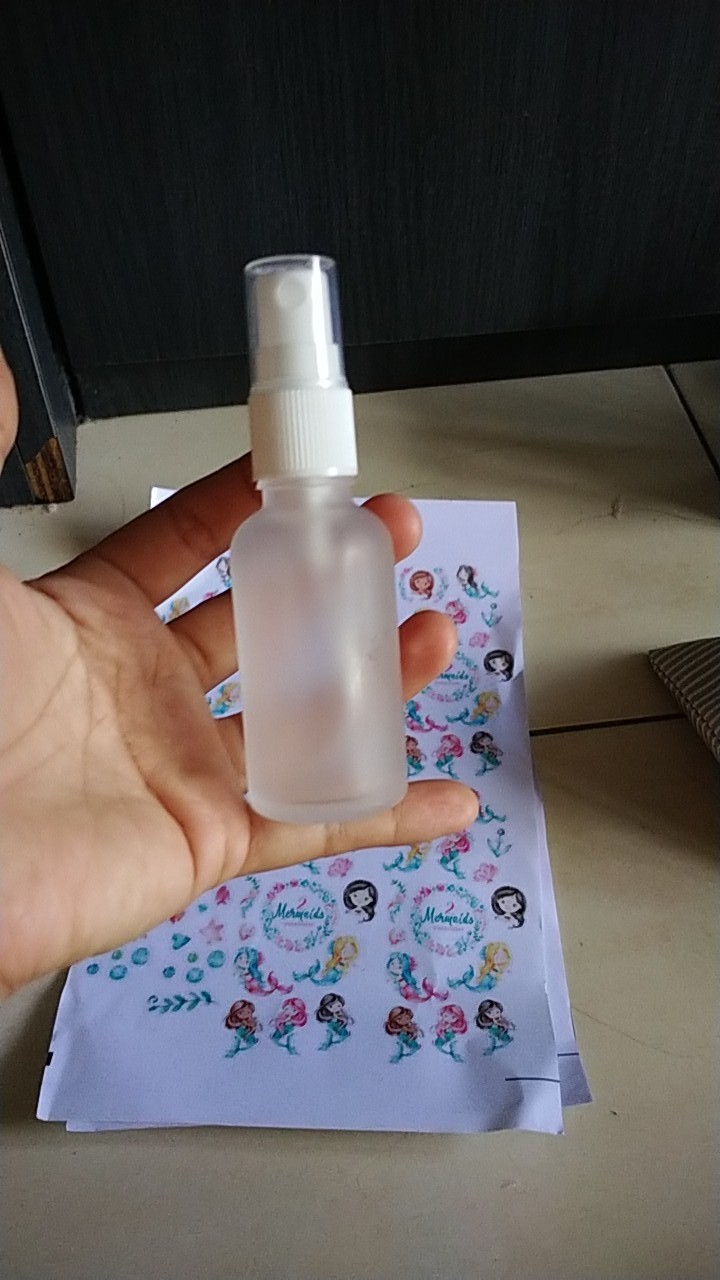 Botol Kaca Doff / Frosted Putih 30ml Tutup Spray Dan Pump - Aromatherapy Accessories Essential Oil