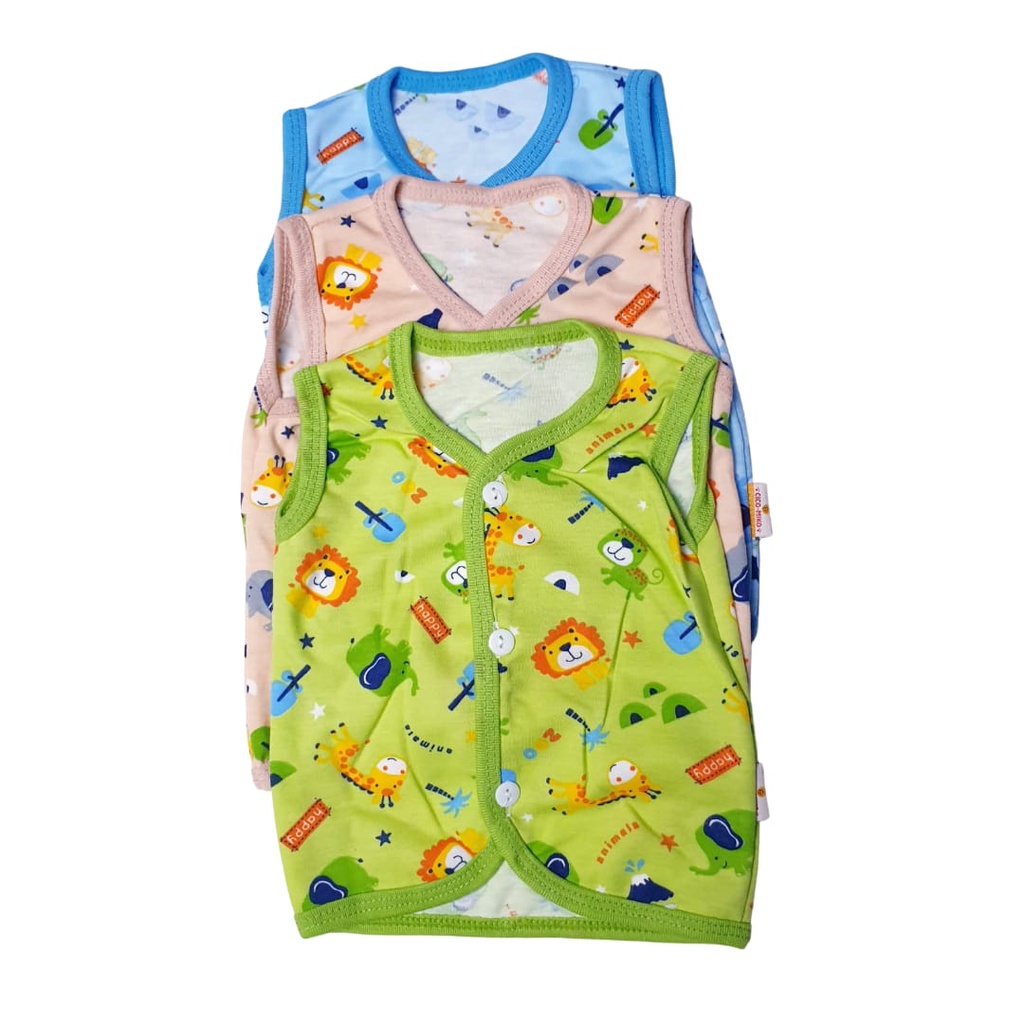 CICO MIKO 1 pcs Baju Bayi SNI Lengan Pendek Kancing Depan Motif-BAJU BUNTUNG JERAPAH