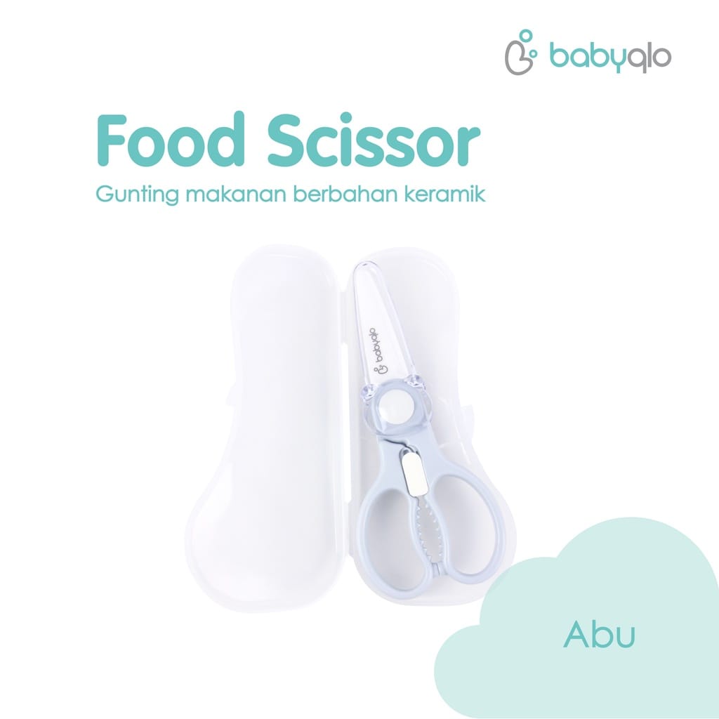 Babyqlo Food Scissor - Gunting Makanan Berbahan Keramik (BQ-9017)