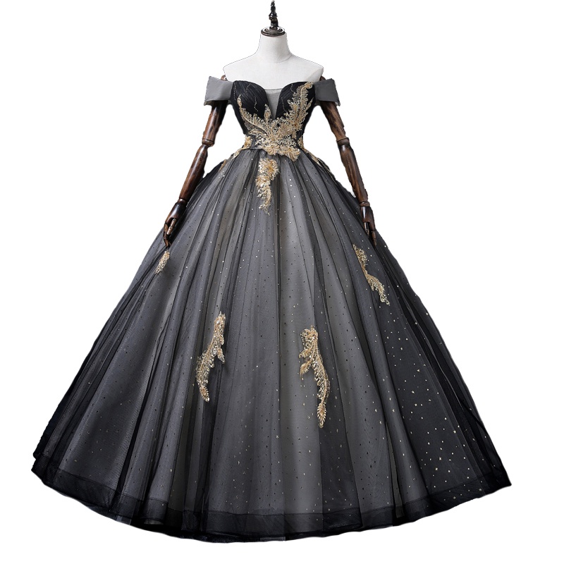 Gaun Pengantin 2206013 Hitam Sabrina Wedding Dress