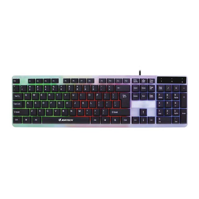 Keyboard Gaming Jertech K358 Lampu LED RGB Membrane Keyboard FULL SIZE