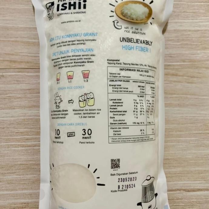 

W2Fit Beras Shirataki Konyaku Rice Diet Keto Debm 1 Kg