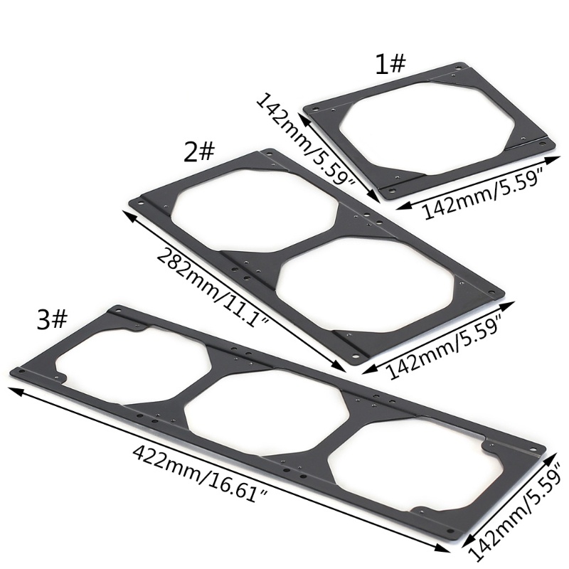 Bt Chassis Kipas Pendingin Konversi Adapter Bracket Holder Untuk Komputer Untuk Case Heatsink Gadget Aksesoris 120sampai140 24