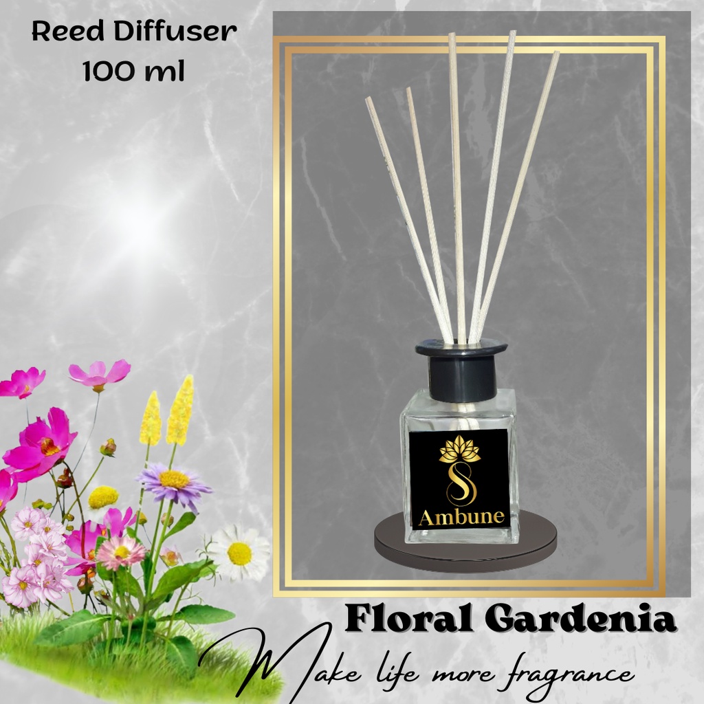 Pengharum Ruangan Floral Gardenia Reed Diffuser Oil 100 ml Ambune