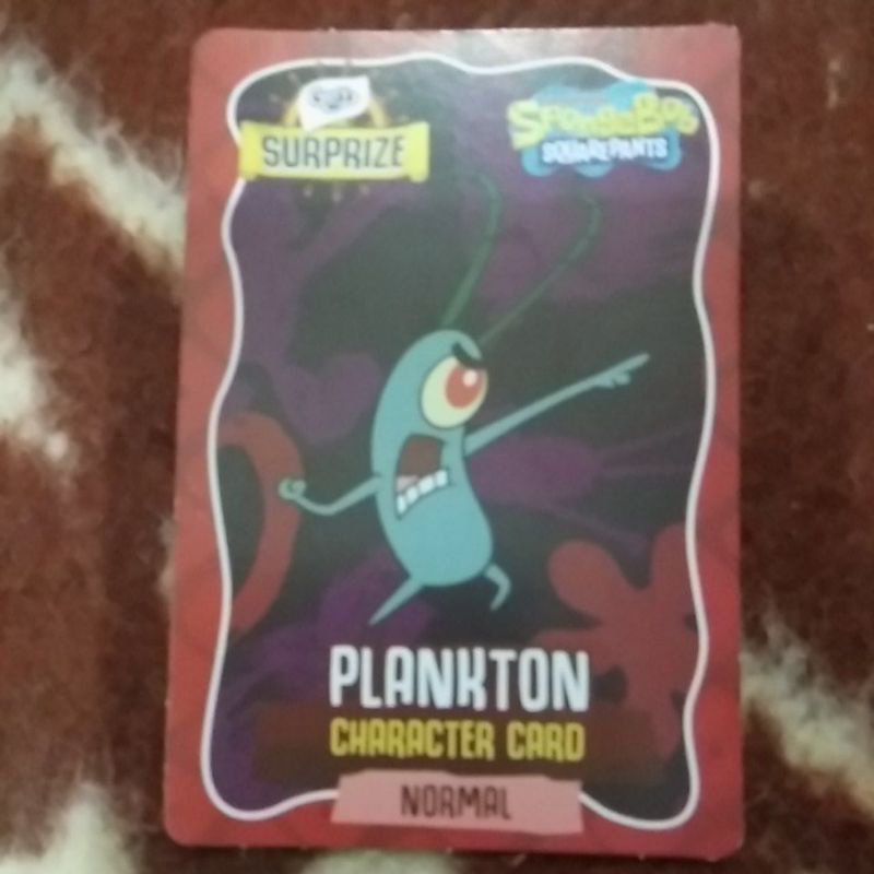 Kartu Gery Surprize spongebob (plankton normal)