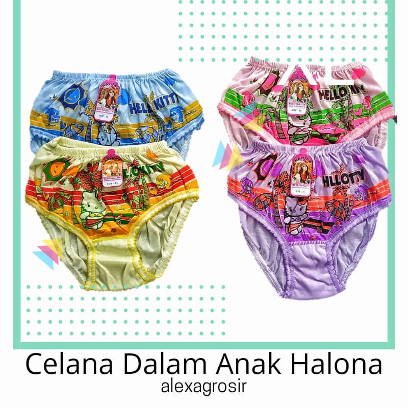 Undies Celana Dalam Anak Lucu Merk Halona Ukuran ampe extra jumbo size S,M,L ,XL