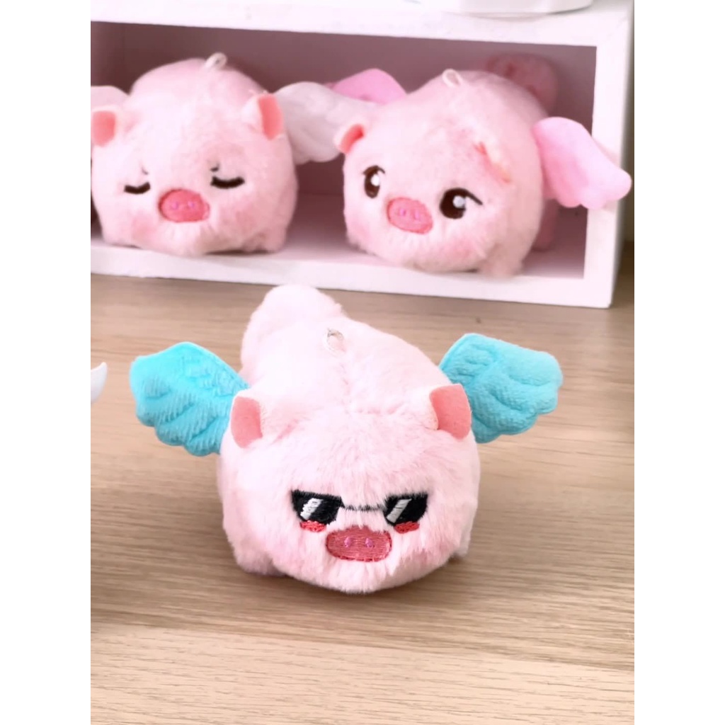 Babi Plush Kecil Dengan Suara- Hiasan Sempurna Untuk Pohon Natal Atau Keranjang Paskah!