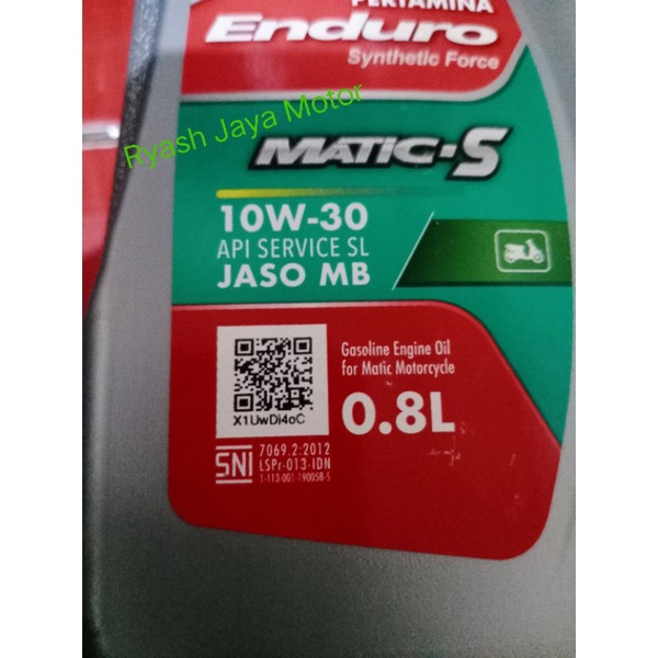 oli Enduro matic-G 800ml for beat/vario/scoopy/spacy/x-ride/fino/xeon/soul gt/j/s/z/freego/spacy