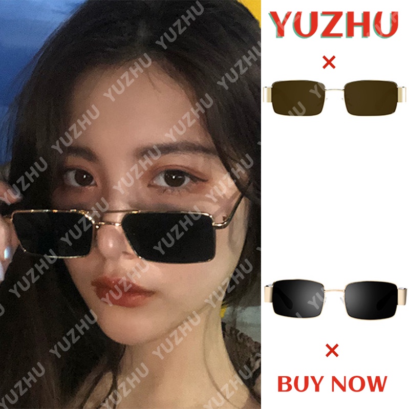 (YUZHU) COD Kacamata Hitam Korea Fashion Wanita/Pria Kacamata Hitam Aviator Retro Gaya Cewek Sunglasses