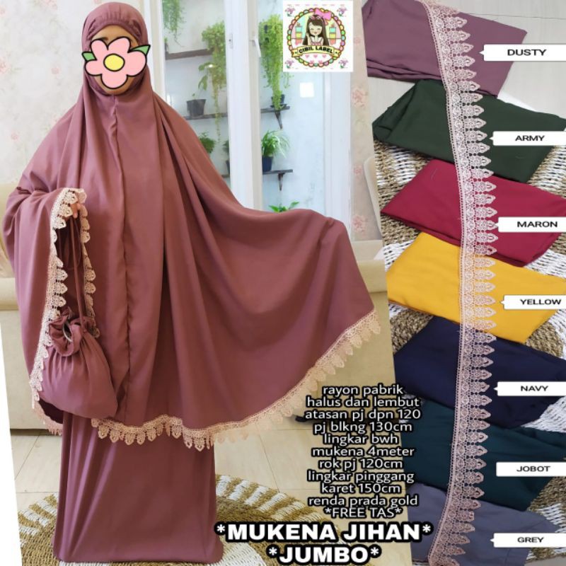 MUKENA DEWASA JUMBO/MUKENA JIHAN JUMBO