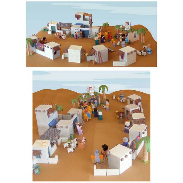DIY Miniatur Papercraft Christmas Diorama-Diorama Natal Ver.8
